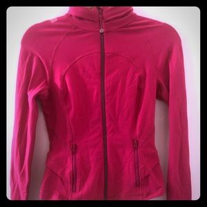 Lululemon Hot Pink Ruffle Zip Top Jacket Size 4
